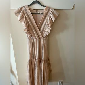 rebecca taylor sunburst pleat dress strapless open back dress Rebecca Taylor Sunburst Pleat Dress